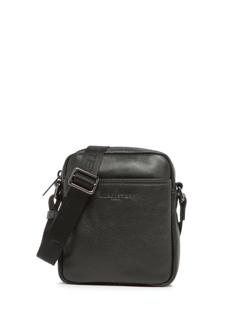 Sac Bandoulière Lancaster Noir soft vintage homme 24