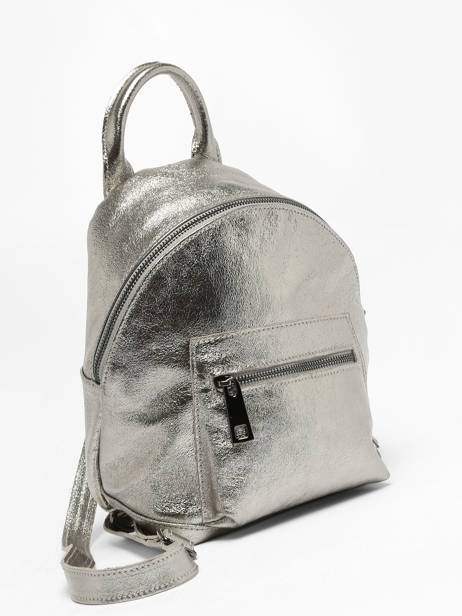 Sac à Dos Nine Cuir Milano Argent nine NI23066 vue secondaire 2