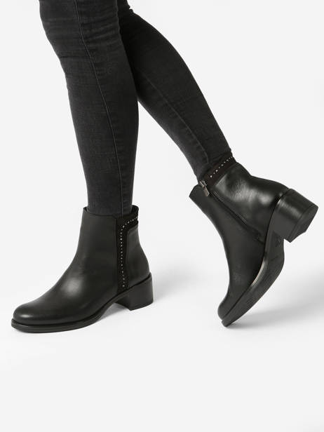 Bottines Chiara En Cuir Dorking Noir women D9134 vue secondaire 2