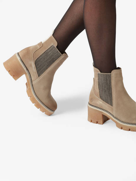 Chelsea Boots à Talon En Cuir Tamaris Beige women 41 vue secondaire 2