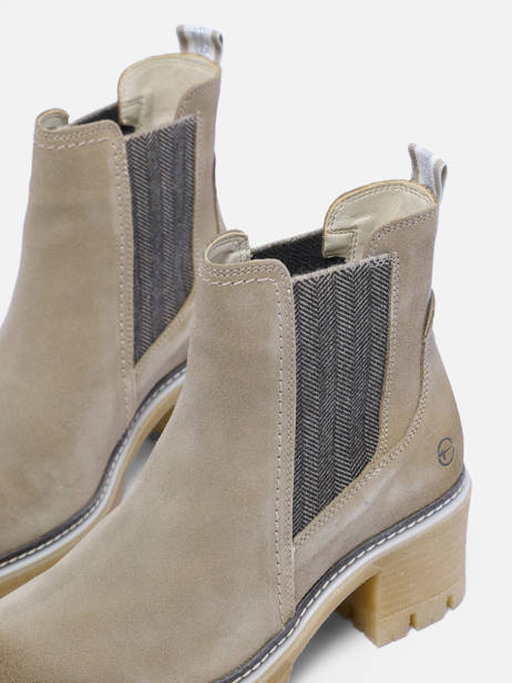 Chelsea Boots à Talon En Cuir Tamaris Beige women 41 vue secondaire 1