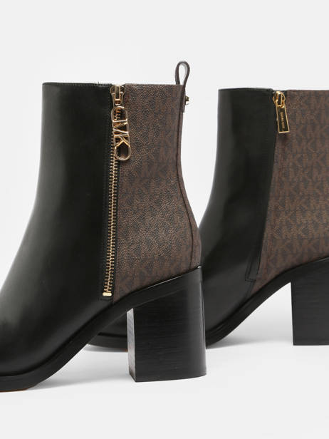 Bottines à Talon Regan En Cuir Michael kors Noir women F3RGME8L vue secondaire 1