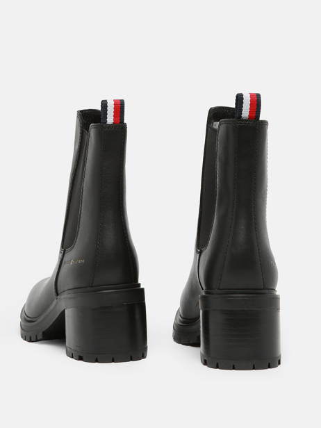 Bottines à Talon En Cuir Tommy hilfiger Noir women 7523BDS vue secondaire 4