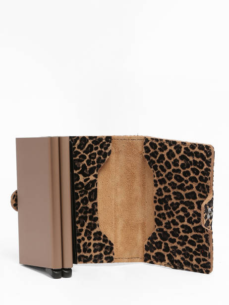 Porte-cartes Cuir Secrid Beige leo TLE vue secondaire 1