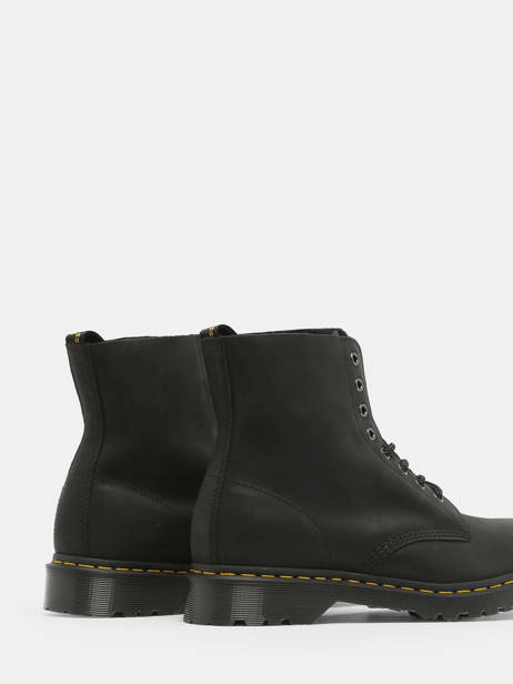 Bottines 1460 Pascal Waxed En Cuir Dr martens Noir unisex 30666001 vue secondaire 3