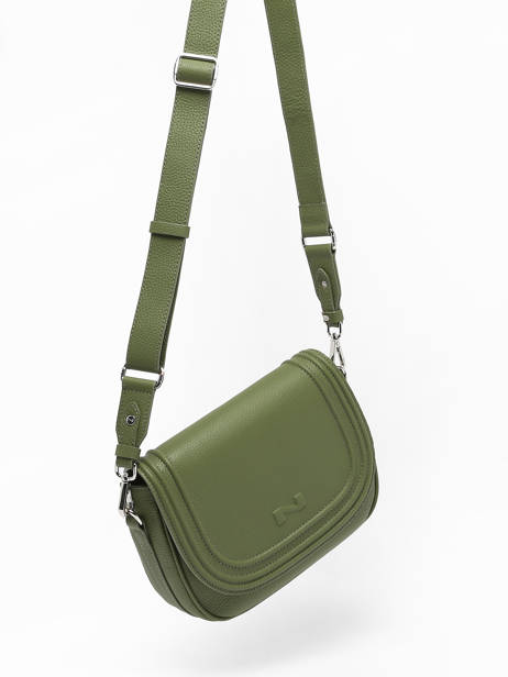 Sac Bandoulière Mistral Cuir Nathan baume Vert regate 3RG vue secondaire 2