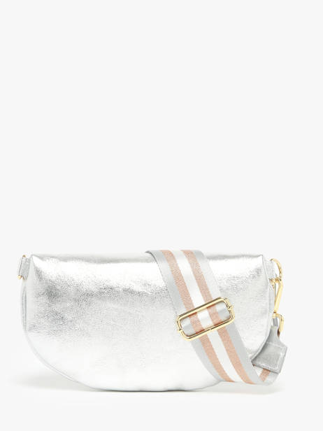 Sac Banane Nine Cuir Milano Argent nine NI24011 vue secondaire 4