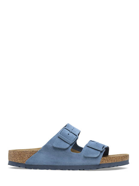 Mules En Cuir Birkenstock Bleu women 1026820