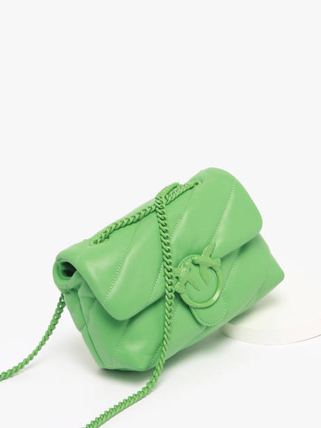 Sac Bandoulière Love Bag Puff Cuir Pinko Vert love bag puff A1JO vue secondaire 2