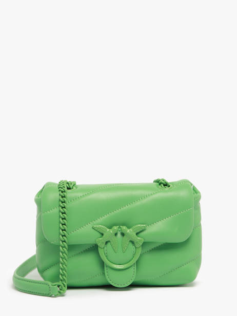 Sac Bandoulière Love Bag Puff Cuir Pinko Vert love bag puff A1JO