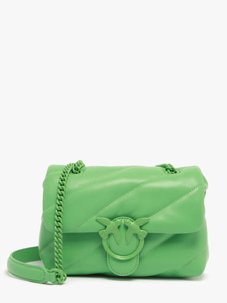 Sac Bandoulière Love Bag Puff Cuir Pinko Vert love bag puff A1JO