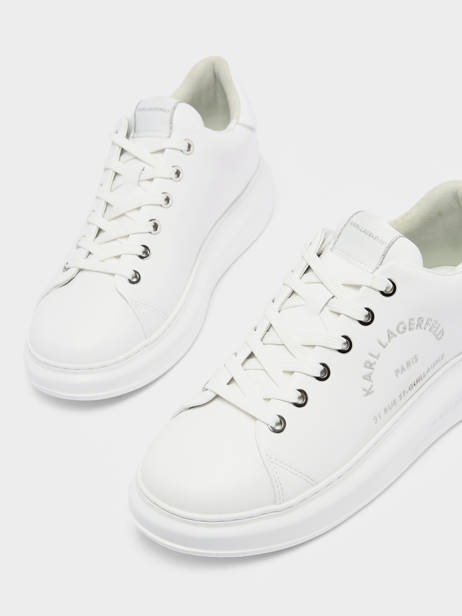 Sneakers En Cuir Karl lagerfeld Blanc women KL62539F vue secondaire 1