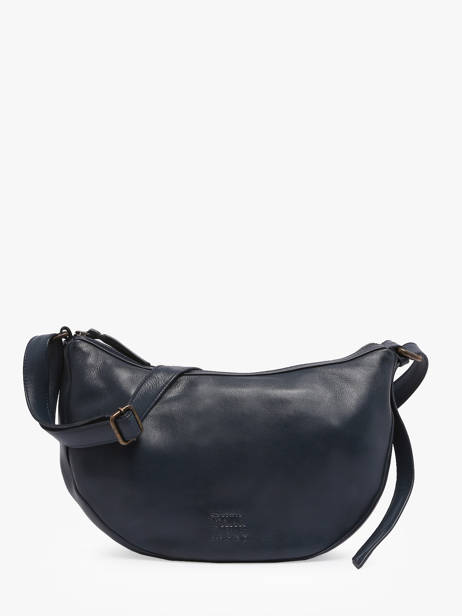 Sac Bandoulière Cow Cuir Basilic pepper Bleu cow BCOW71