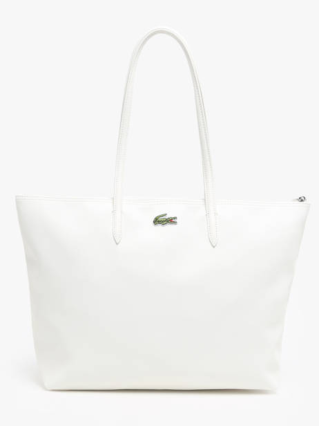 Sac Porté épaule Large Heritage Print Croc Lacoste Blanc large heritage print croc NF4550DI vue secondaire 4