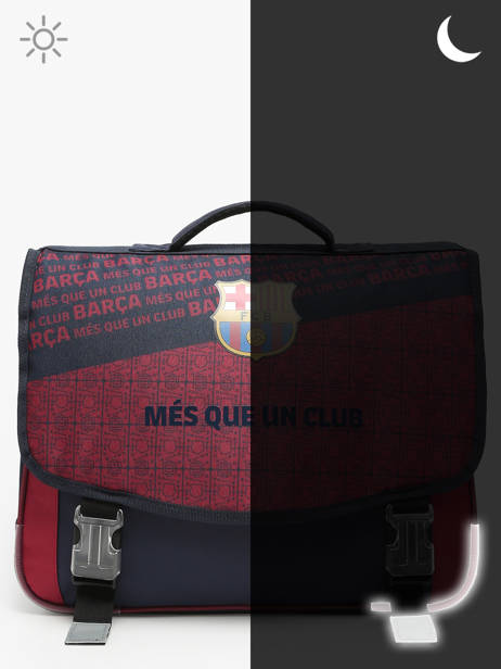 Cartable 2 Compartiments Fc barcelone Rouge barca 223F203S vue secondaire 5