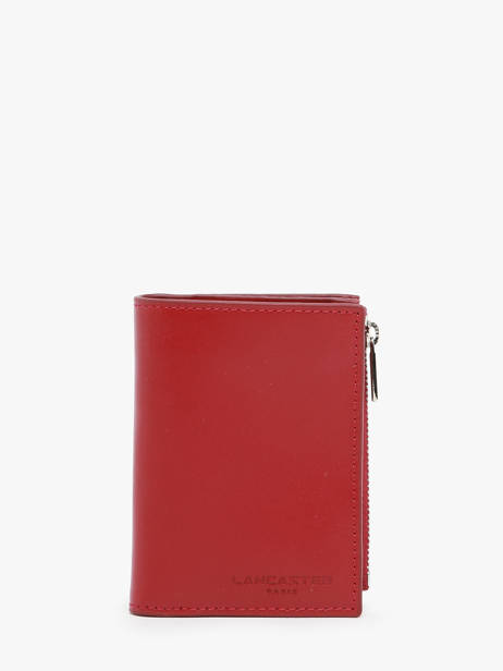 Portefeuille Cuir Lancaster Rouge paris pm 29