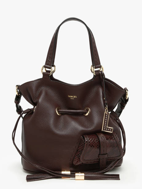 Sac Seau M Premier Flirt Python Cuir Lancel Marron premier flirt A10529 vue secondaire 2