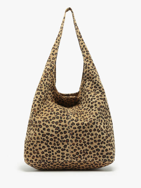 Sac Porté épaule Velvet Leopardo Cuir Milano Marron velvet leopardo VL24062 vue secondaire 4