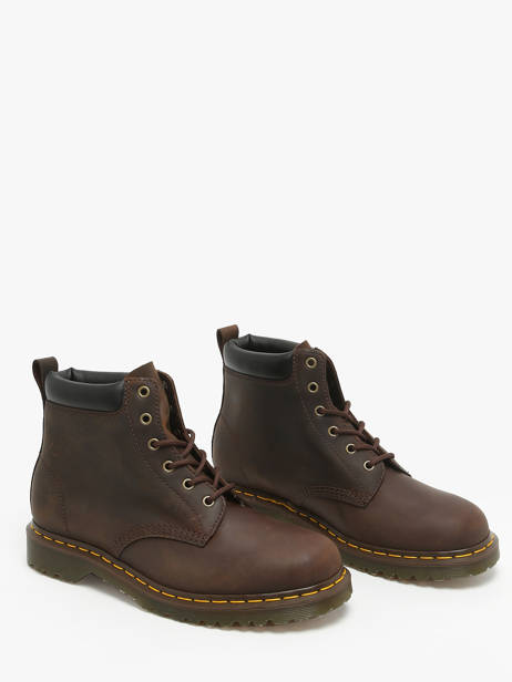 Bottines En Cuir Dr martens Marron unisex 24282207 vue secondaire 1