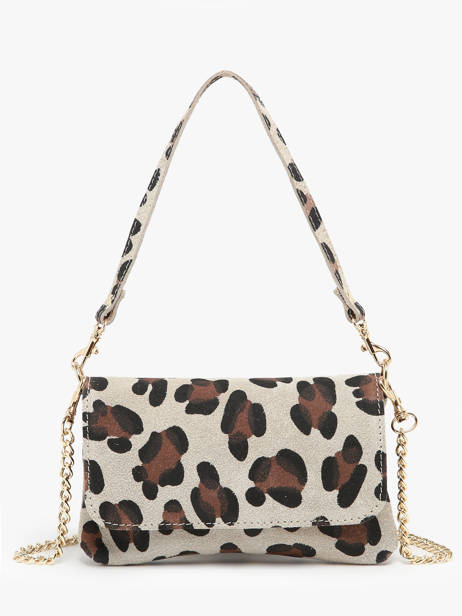 Sac Bandoulière Velvet Leopardo Cuir Milano Beige velvet leopardo VL24063