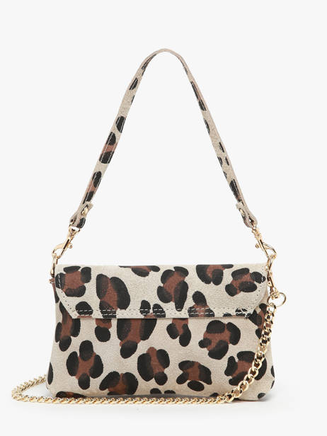 Sac Bandoulière Velvet Leopardo Cuir Milano Beige velvet leopardo VL24063 vue secondaire 4