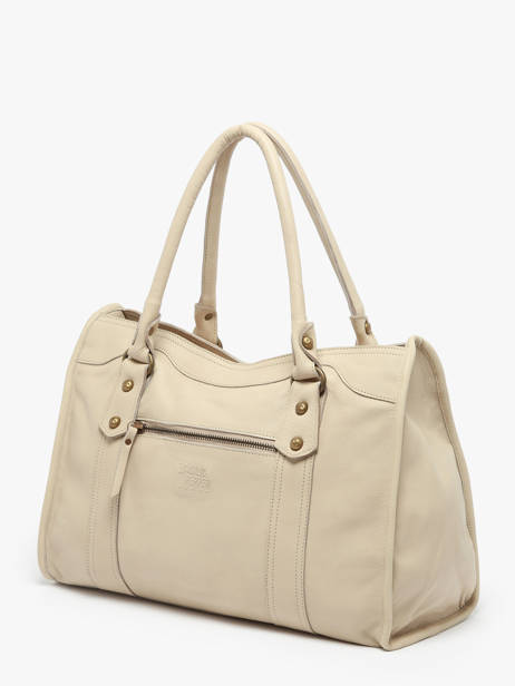 Shoulder Bag Cow Leather Basilic pepper Beige cow BCOW31 other view 2