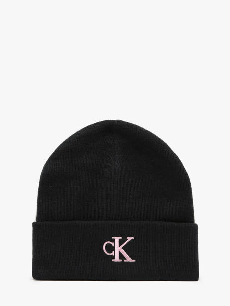 Bonnet Calvin klein jeans Noir monogram embro K612319