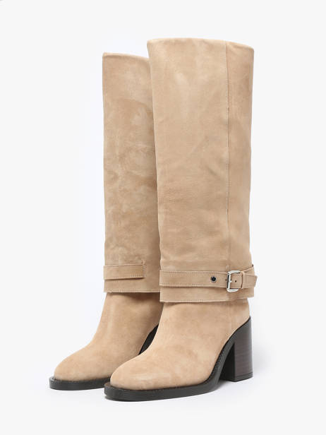 Bottes à Talon Selena En Cuir Alpe Beige women 52841122 vue secondaire 2