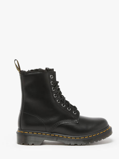 Bottines 1460 Serena En Cuir Dr martens Noir women Boots 1460 Serena Doublées de Fourrure Synthétique