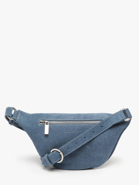 Sac Banane Small Derby Denim Cuir Nathan baume Bleu denim 1025D vue secondaire 4