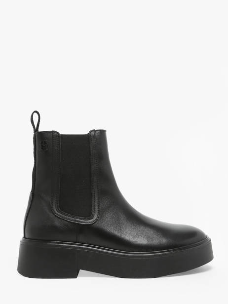 Chelsea Boots En Cuir Tommy hilfiger Noir women 8095BDS