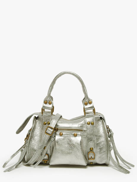 Sac Bandoulière Nine Cuir Milano Argent nine NI24091