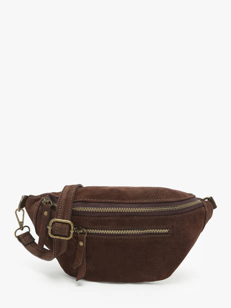 Sac Banane Milano Marron velvet VE24119