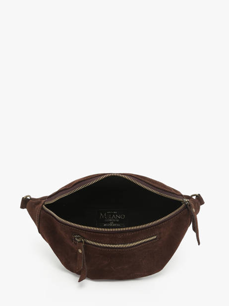 Sac Banane Milano Marron velvet VE24119 vue secondaire 3