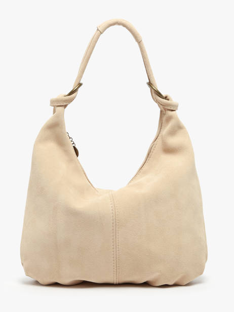 Sac Porté épaule Velvet Cuir Milano Beige velvet VE24111