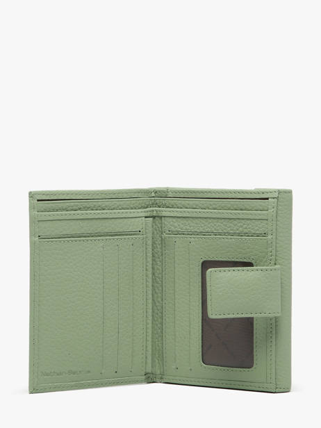 Leather Original N Wallet 2 Compartments Nathan baume Green original n 413N other view 1