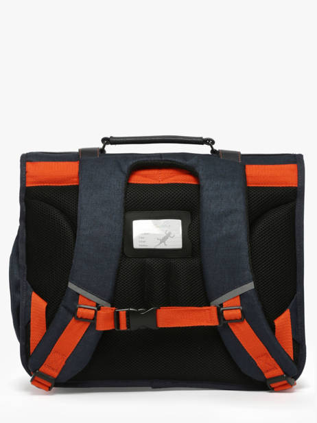 Cartable Enfant 3 Compartiments Cameleon Bleu vintage urban CA41 vue secondaire 4