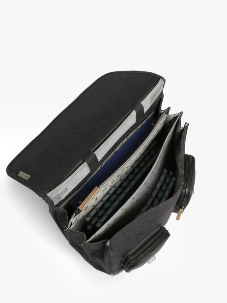 Cartable à Roulettes 3 Compartiments Cameleon Gris vintage urban CR41 vue secondaire 3