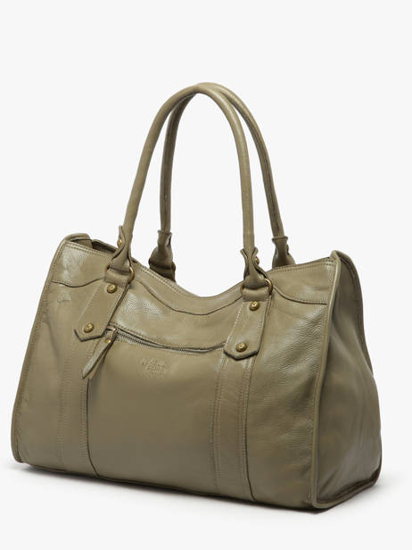 Sac Shopping  Cow Cuir Basilic pepper Vert cow BCOW31 vue secondaire 1