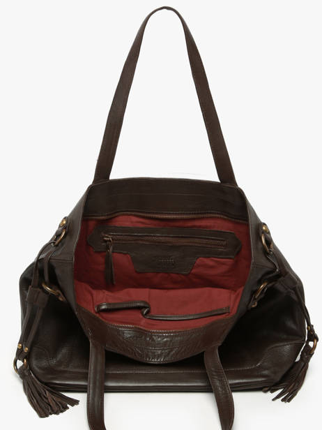 Sac Porté épaule Cow Cuir Basilic pepper Marron cow 155N vue secondaire 2