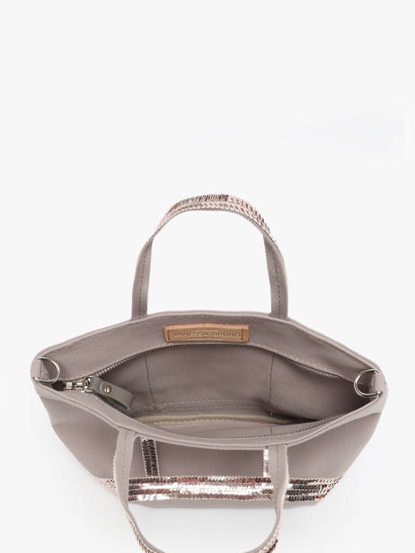 Sac Bandoulière Baby Cabas Paillettes Vanessa bruno Gris cabas 1V40410 vue secondaire 2