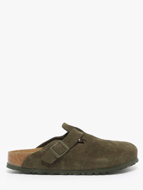 Mules Boston En Cuir Birkenstock Vert women 1024714