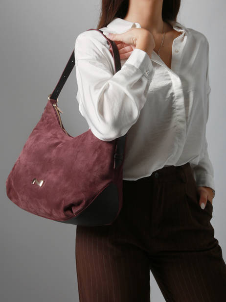 Sac Porté épaule Carrie En Cuir Daim Nathan baume Violet vogue 1 vue secondaire 1