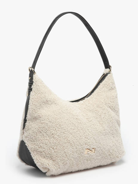 Sac Porté épaule Carrie Winter Cuir Et Mouton Nathan baume Beige vogue S vue secondaire 2