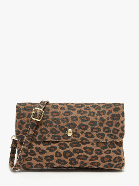 Sac Bandoulière Velvet Leopardo Milano Marron velvet leopardo VL23067