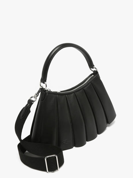 Sac Porté épaule Lenglen Cuir Lacoste Noir lenglen NU5011DP vue secondaire 2