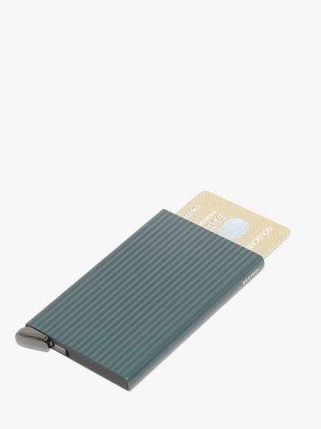 Porte-cartes Cuir Secrid Bleu fluted CFL vue secondaire 1
