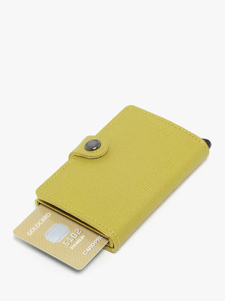 Porte-cartes Cuir Secrid Jaune crisple MC vue secondaire 2