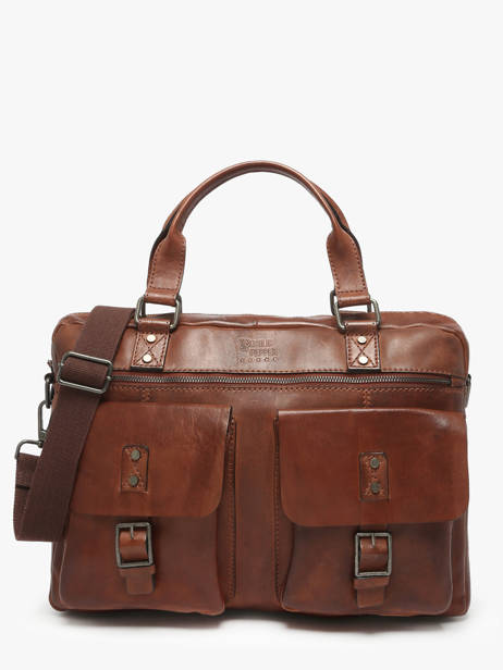 Porte Documents (main) Basilic pepper Marron traveler BTRA08