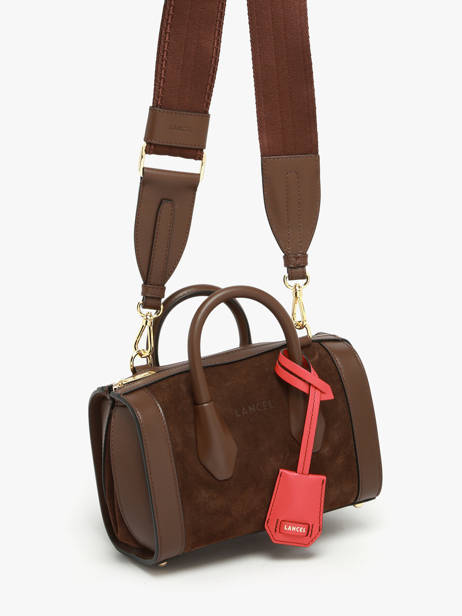 Mini Sac Bowling Bcbg Cuir Daim Lancel Marron bcbg A13692 vue secondaire 2